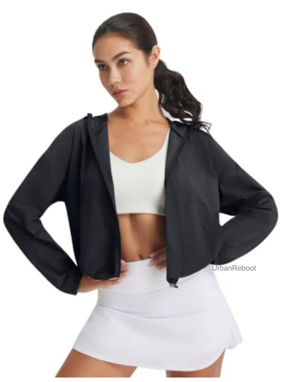 Packable Lightweight UPF 50+ Nylon Zip Sun Jacket